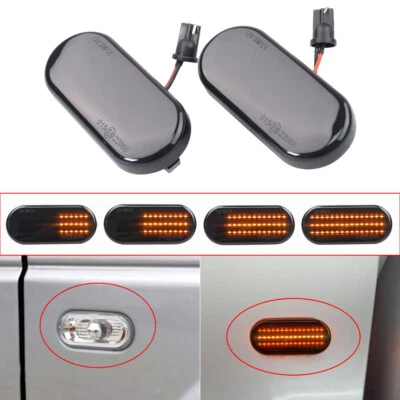 Luz marcadora lateral dinámica LED negra para Seat Cordoba 1993-1997 1998 1999 3 filas Foto 1 de 4
