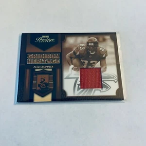 F92046  2007 Playoff Prestige Gridiron Heritage Materials #6 Alge Crumpler - Picture 1 of 1
