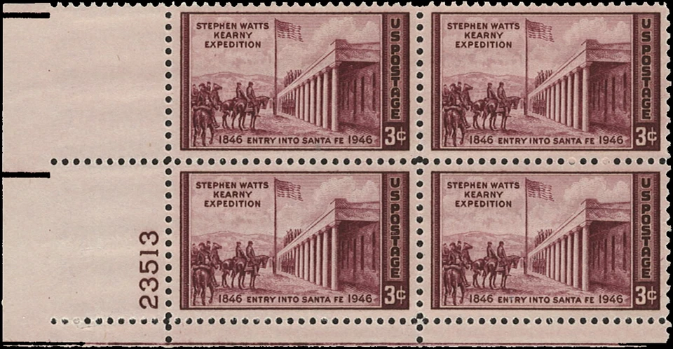 Scott # 944 - US Plate Block Of 4 - Kearney Expedition - 3 c - MNH - 1946 - Image 1 of 1
