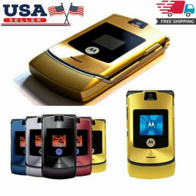 Original Motorola RAZR V3i GSM Unlocked Flip phone Mobile Cell Phone - Image 1 of 4