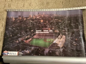 Vintage 1980s Wrigley Field Collector’s Edition Poster Chicago Cubs 35” X 22” - Picture 1 of 7