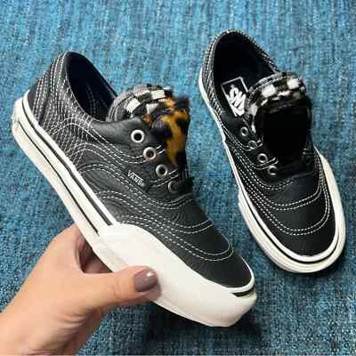 Zapatillas de cuero Vans Lux Era 3ra en negro malvavisco leopardo talla 6,5 para mujer Foto 1 de 4