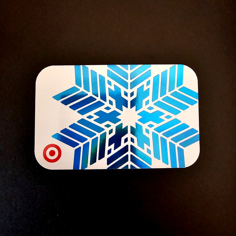 Target Christmas Snowflake Foil PLASTIC NEW COLLECTIBLE GIFT CARD ($0) #1972 - Image 1 of 1