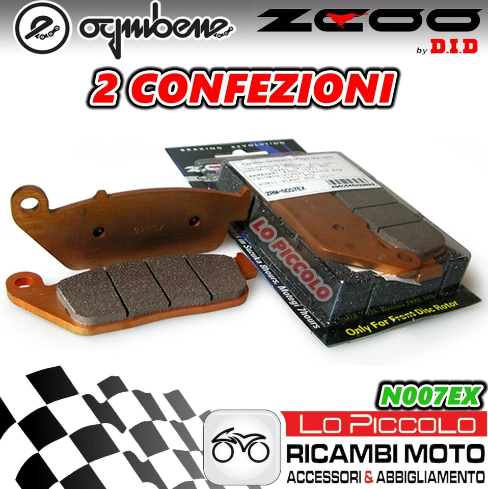 Kit 4 pastilhas de freio dianteiras Honda VT 750 DC Shadow Spirit 2006 ZCOO N007 EX - Imagem 1 de 1