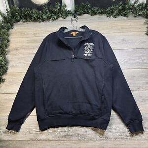 Fire Department Sweatshirt Size Medium Mens Black Sweater Union Springs New York