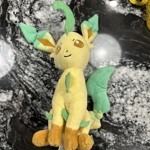 Pokemon Jazwares Leafeon Plush 12" Yellow Eevee Evolution Soft Stuffed Figure - Picture 1 of 19