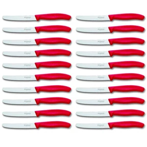 Victorinox Steak and Tomato Knife 11cm Wavy Edge - Set of 20 - Red 6.7831 - Picture 1 of 1