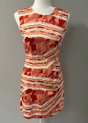 Vestido Corto French Connection Nuevo con Etiquetas Sin Mangas Talla 4 Casablanca Algodón Salida del Sol Foto 1 de 4