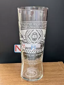 Single Budweiser Pint Beer Glass 20oz Brand New - Picture 1 of 5