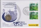 World Money Fair Numis Letter with 2 Euro Special Coin Bavaria 2012