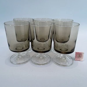 Luminarc Rauchglas Cavalier Aperitif/Likör Gläser 10cl Vintage 70er Hausbar - Bild 1 von 9