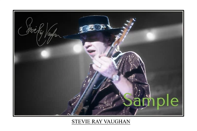 Stevie Ray Vaughan large signed 12x18 inch photograph poster - Top Quality  - Image 1 of 4
