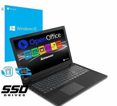 Notebook Lenovo Led da 15.6" Amd A4 8Gb Ssd 240gb Hdmi Masterizzatore Win 10 pro - Immagine 1 di 4