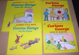 7 CURIOUS GEORGE Books for Children by H.A. Rey (HC & Paperback) - Imagen 1 de 1