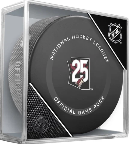 2020-21 ARIZONA COYOTES 25TH ANNIVERSARY  NHL OFFICIAL GAME PUCK  **NEW* Cover