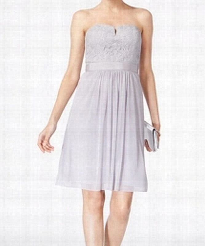 Adrianna Papell Womens Pink Lace Strapless Party Cocktail Dress 2 BHFO 5170