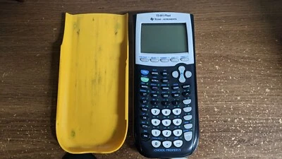 Texas Instruments TI-84 Plus Yellow School Property Calculator Working -  Spot - Image 1 of 4