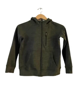 Eddie Bauer Kids Boys Boulder Peak Full Zip Hoodie Jacket Size S 7/8 Green - Picture 1 of 11