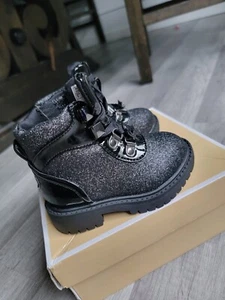 Baby Girl Toddler Combat Boots. Glitter. Size 5. Michael Kors - Picture 1 of 9