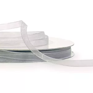 1/4" Wide Silver Shimmer Sheer Organza Ribbon - 25 Yards (501298) - Picture 1 of 1