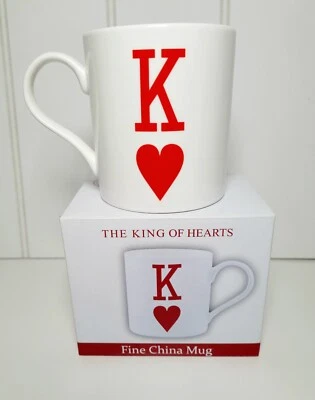 Taza China King Of Hearts en caja apta para microondas y lavavajillas regalos de San Valentín Foto 1 de 4