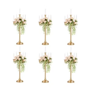 Sziqiqi Gold Candelabra Centerpieces for Tables 28in - Tall Candelabra Candle... - Picture 1 of 7
