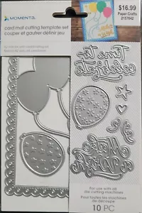 Alfombra de tarjetas Momenta Happy Birthday A2 10 piezas conjunto de troqueles ¡rara! Jubilado! Make a Wish - Imagen 1 de 2