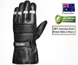 Motorcycle Reflector Gloves Tape Touch Screen Rider Bike Winter Leather Gloves