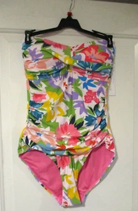 Anne Cole Womens Swimsuit twist front shirred One Piece size 10 NWT - Picture 1 of 7