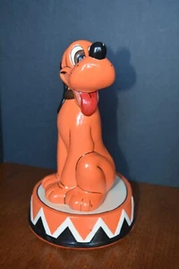 "Estatuilla de cerámica WALT DISNEY PLUTO caja de música 10" - Imagen 1 de 7