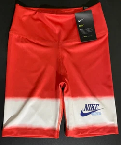 🩳 Nike XS Half Tight Fit Pink & White 6.5" Short Women's Dri Fit Technology SO1 - Picture 1 of 12
