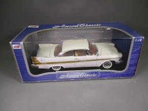 AX238 ANSON CLASSIC 1/18 1:18 PLYMOUTH FURY 1957 REF 30398 BLANC - Imagen 1 de 8