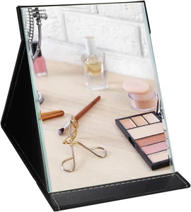 ZBEIVAN 10X7 Inches Portable Folding Makeup Mirror with Cosmetic Desktop Standin - Picture 1 of 12