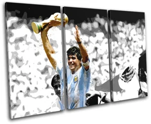 Maradona Fútbol Icónico Celebridades ARTE DE PARED DE LIENZO AGUDO Impresión de Imagen - Imagen 1 de 1