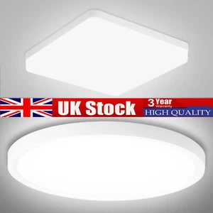 LED Ceiling Lights Panel Down Light Round Bathroom Kitchen Living Room Wall Lamp - Picture 1 of 22