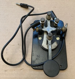 Vintage Antyk J-47 Morse Code Key Telegraf Sounder szynka radio cw Wojskowe - Zdjęcie 1 z 6