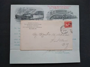 Cubierta publicitaria de fertilizantes honestos Vermont: Rutland 1902 Wheeler + carta - Imagen 1 de 4
