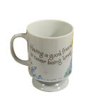 Cup Having Good Friend Never Being Lonely Japam 4? T X 3? Diam Handle 8 Oz Vtg