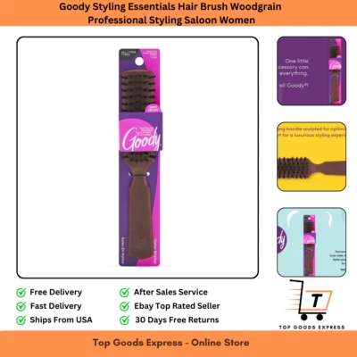 Goody Styling Essentials Hair Brush Woodgrain Professional Styling Saloon Women - Image 1 of 4