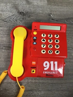 Learning Resources 911 Emergency Call Kids Teaching Phone Numbers Red LER2665 - Image 1 of 4