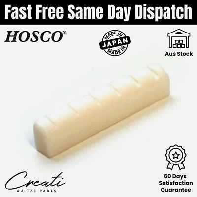 Guitar Bone Nut Slotted and Shaped 43mm Les Paul - image 1 of 3