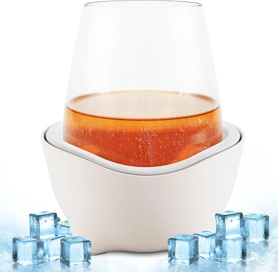Enfriador de copas de vino, enfriador de vino separable y congelable, mantenga el frío en vaso Foto 1 de 4