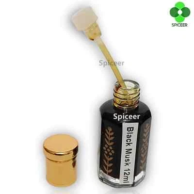 WOROD AL-QAMAR 2× Black Musk 12ml Arabic Perfume Oil High Quality مسك اسود