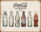 Tin Signs Coke Bottle Evolution 1899-1957 Reproduced From Authentic Vintage Ad