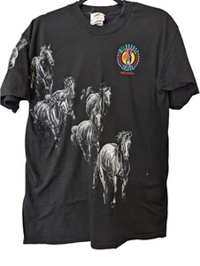Fruit Of The Loom T Shirt Black Mens Size L Wild Horse Saloon Graphic Print - Picture 1 of 10