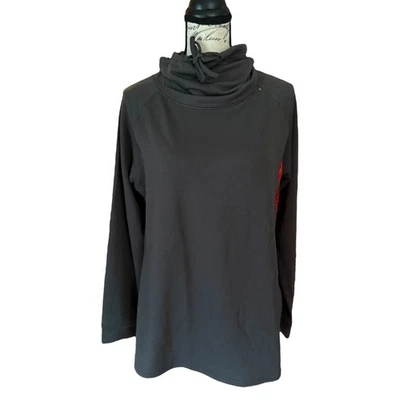 Pullover elástico cuello alto capucha verde calor 32 grados mediano nuevo sin etiquetas Foto 1 de 4