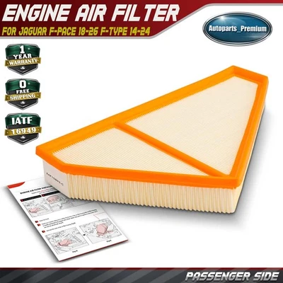 Filtro de aire del motor para Jaguar F-Pace 2018-2026 tipo F 2014-2024 2,0 L 3,0 L V8 5,0 L Foto 1 de 4