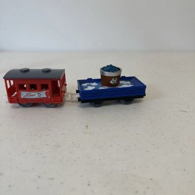 Thomas Trackmaster Rare Bubbles Clown Flatbed Flip Car & Bubbles Caboose   co - Image 1 of 4