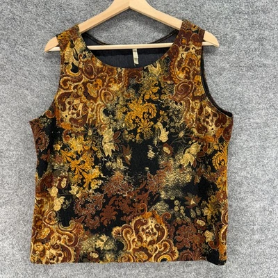 Blusa feminina branca veado XL marrom geométrica sem mangas alça larga gola redonda - Imagem 1 de 4