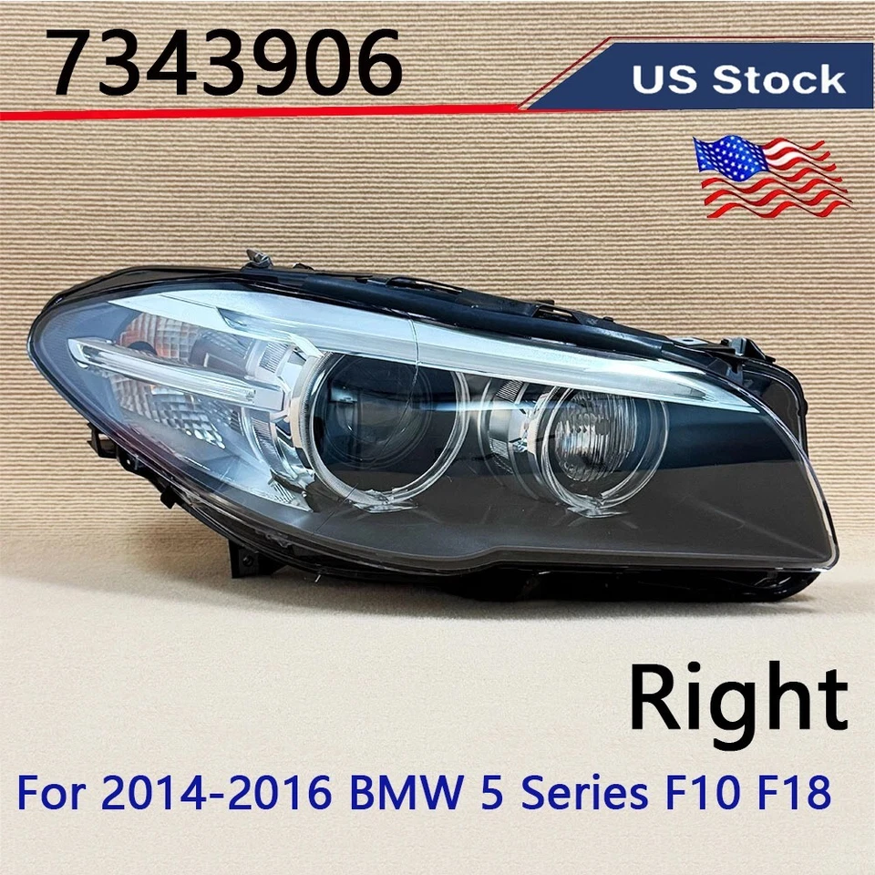 For 2014-2016 BMW 5 Series F10 535i M5 Headlight Xenon Adaptive Right Side RH US — 第 1/4 张图片